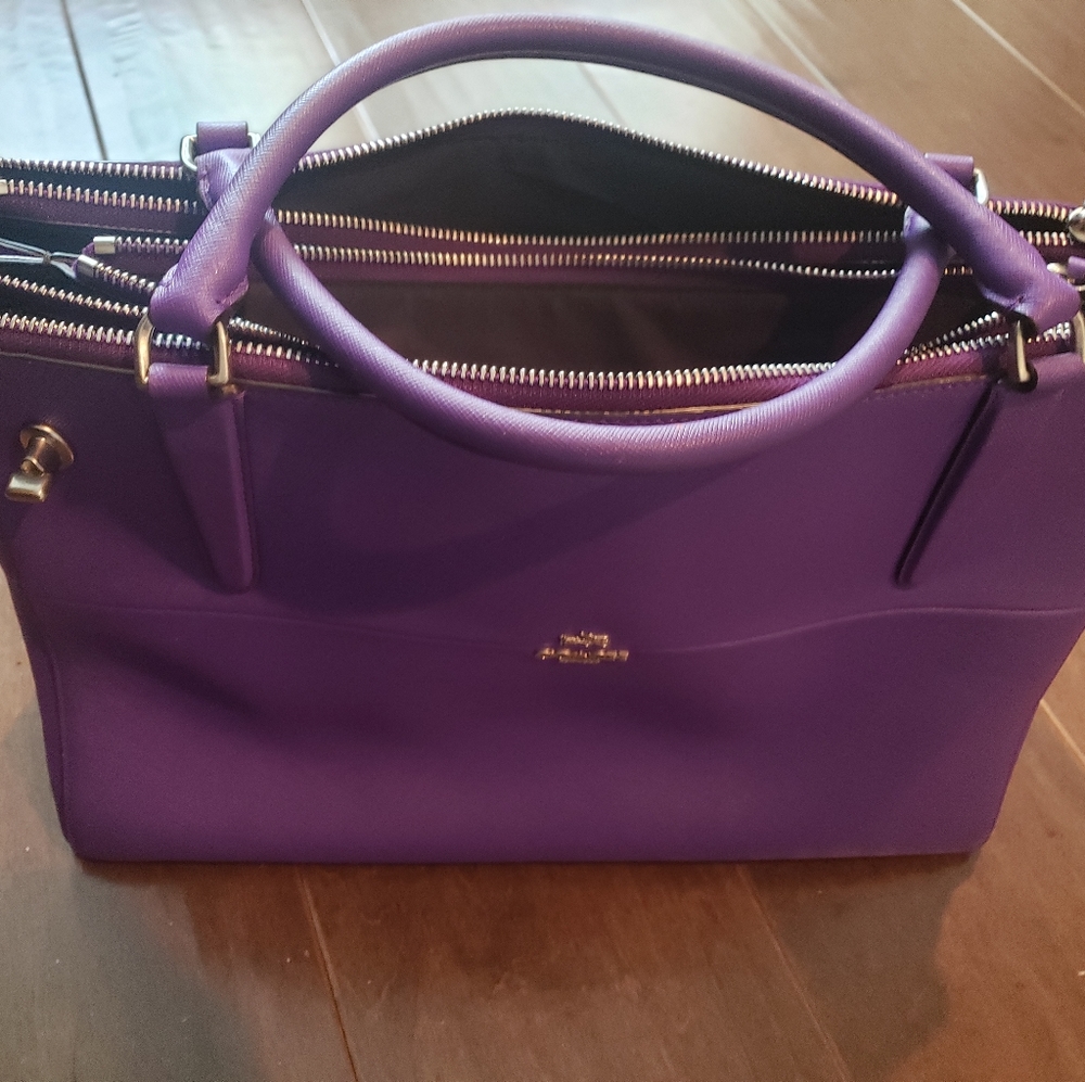 Purple Iris Coach Tote